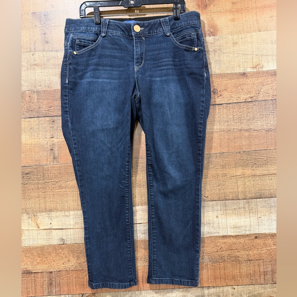 Democracy Absolution Slimming Dark Blue Ankle Jeans Size 16W